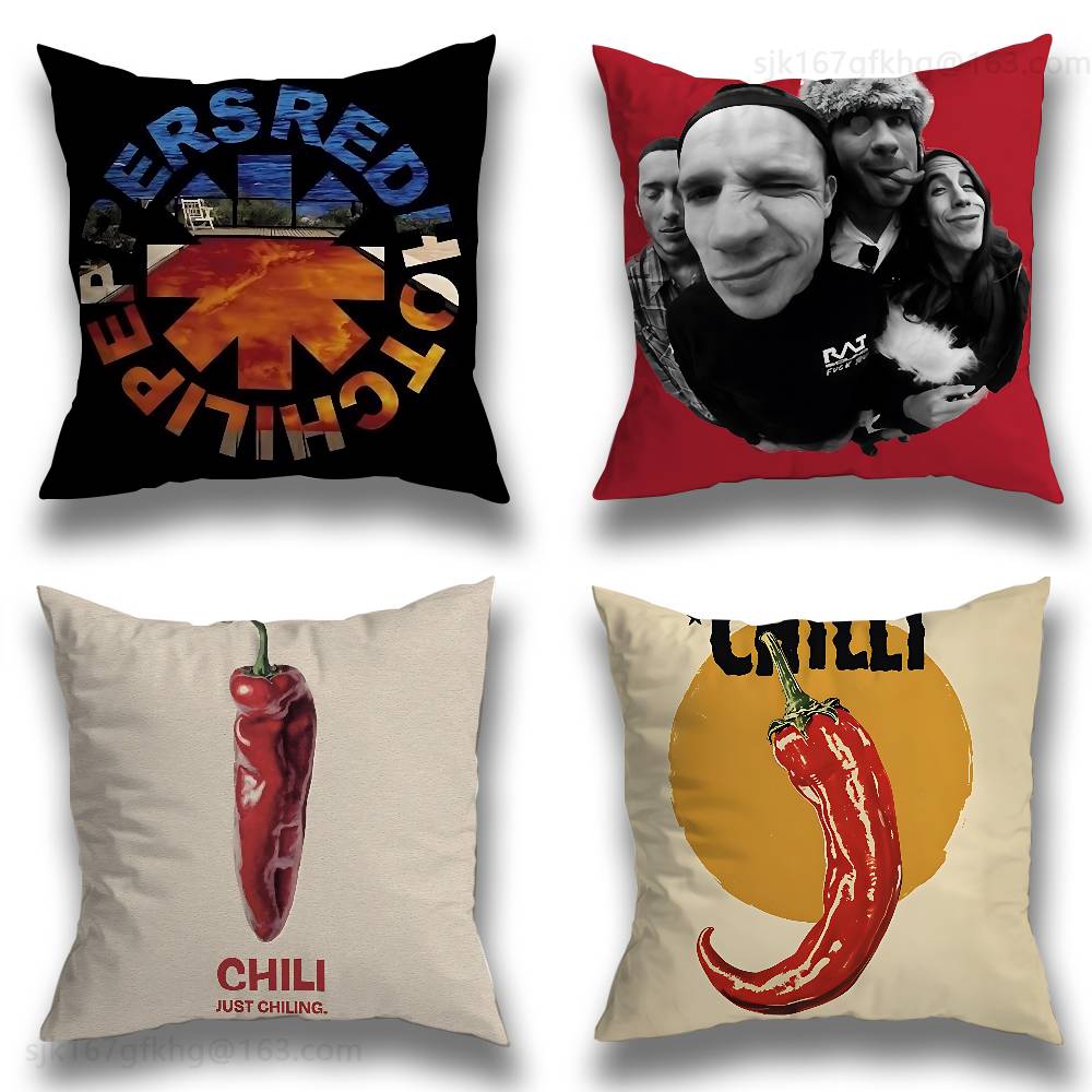Home Textiles Inc - R-rouge chaud c-chili poivrons taie d'oreiller