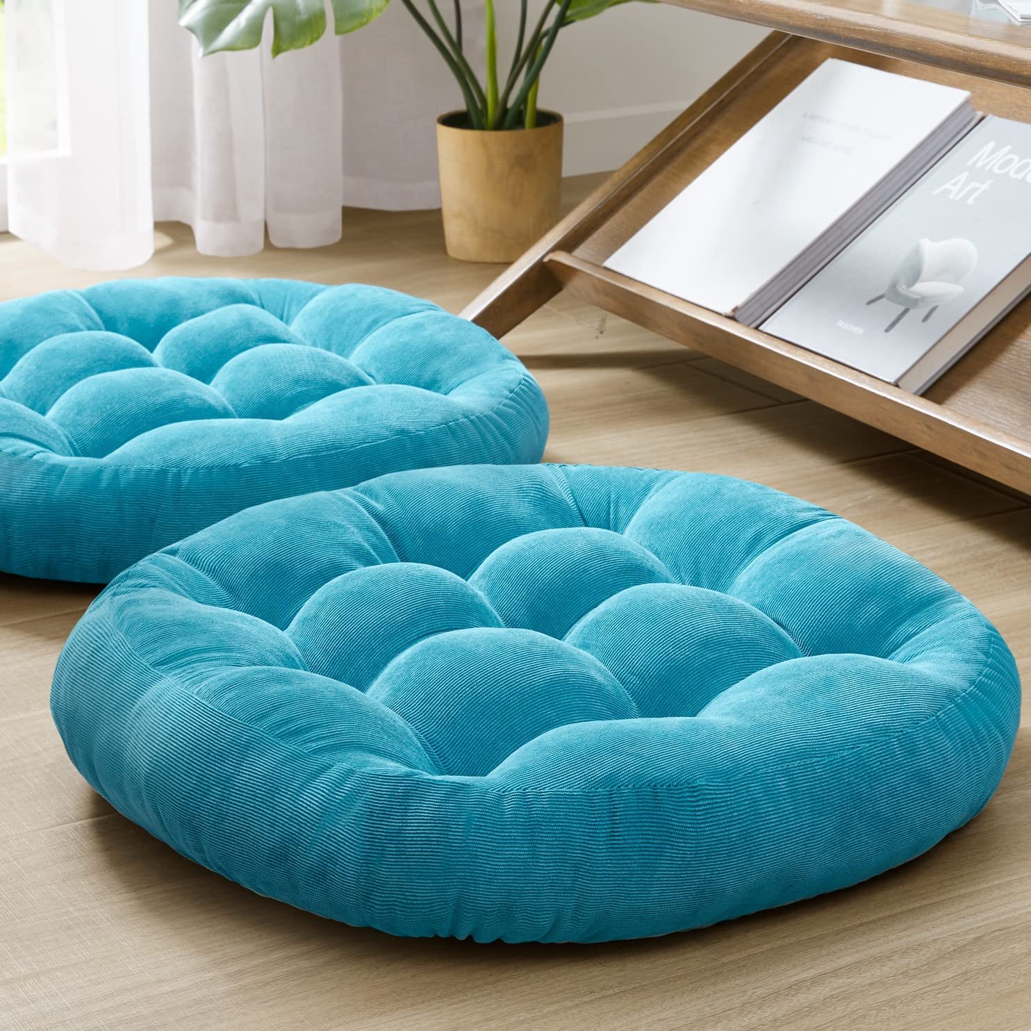Floor Cushion Pouf - Grand coussin de sol rond épaissi