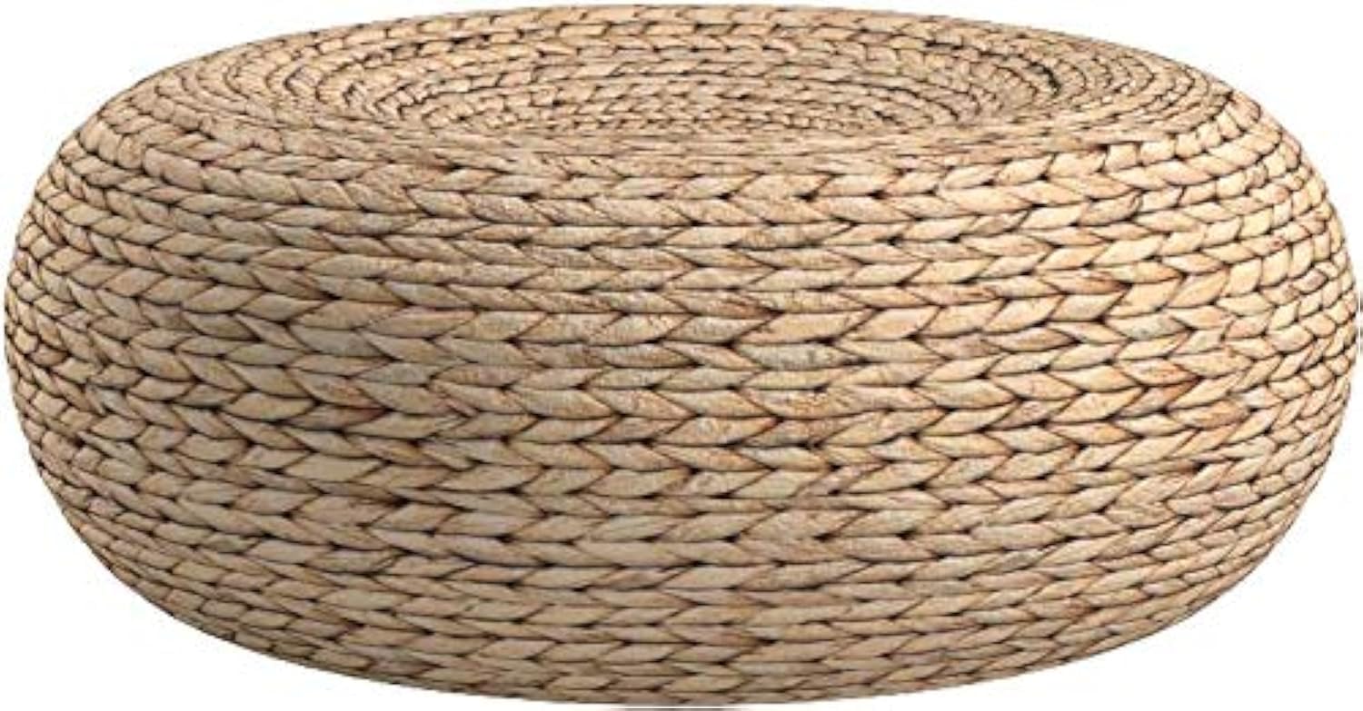 Floor Cushion Pouf - Pouf en paille fait main, coussin