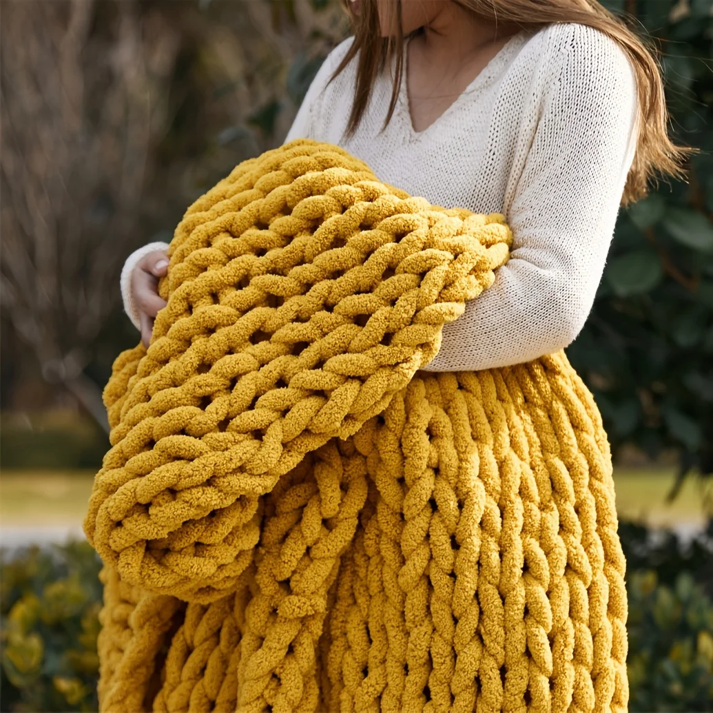 Couverture tricotée à la main  - Throw Blanket Chunky Knit avis et prix