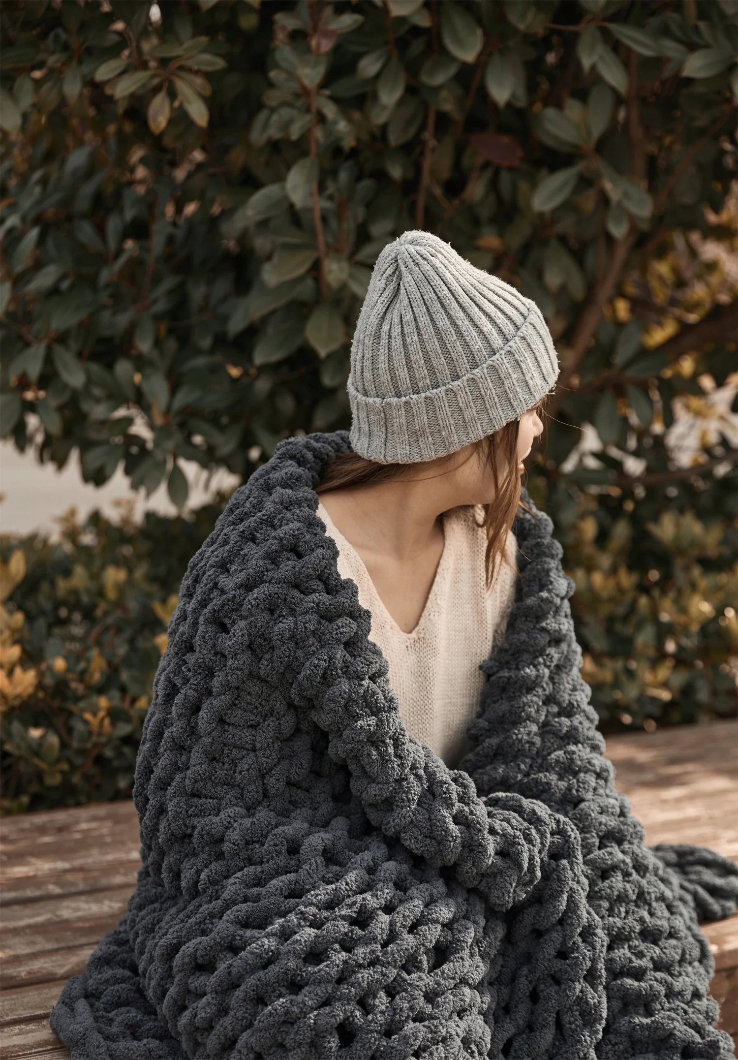 Couverture tricotée à la main  - Throw Blanket Chunky Knit avis et prix