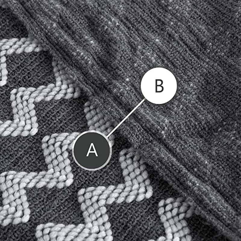 Plaids tricotés gris 50x60 pou - Throw Blanket Chunky Knit avis et prix
