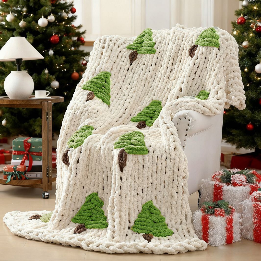 Couverture tricotée à la main  - Throw Blanket Chunky Knit avis et prix