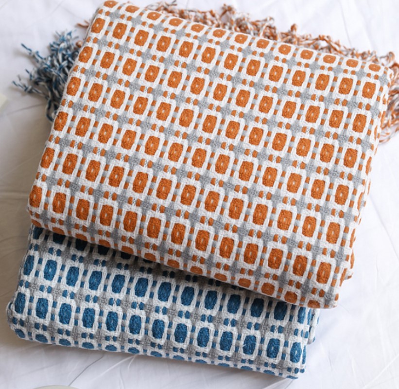 Couverture nordique jaune mout - Throw Blanket Chunky Knit avis et prix