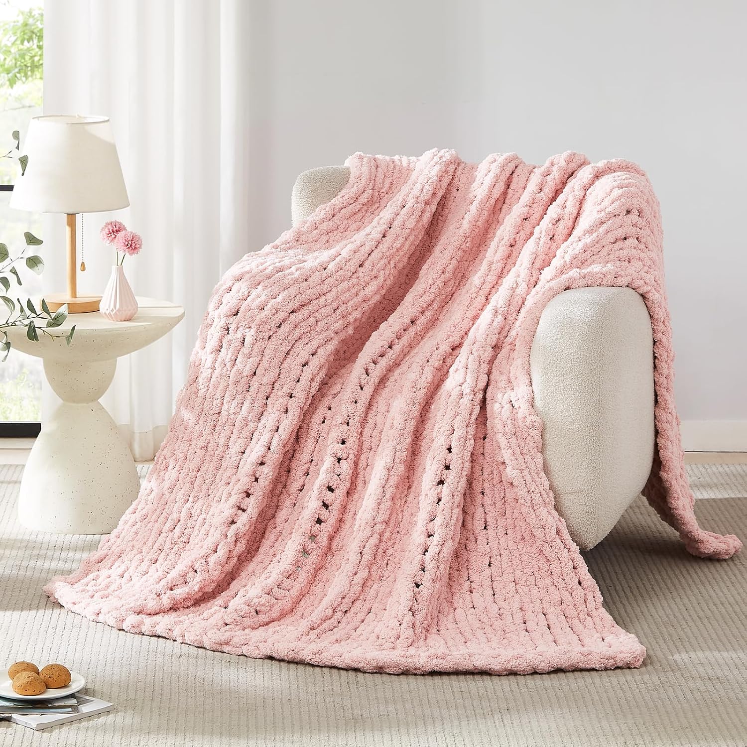 Couverture tricotée épaisse en - Throw Blanket Chunky Knit avis et prix