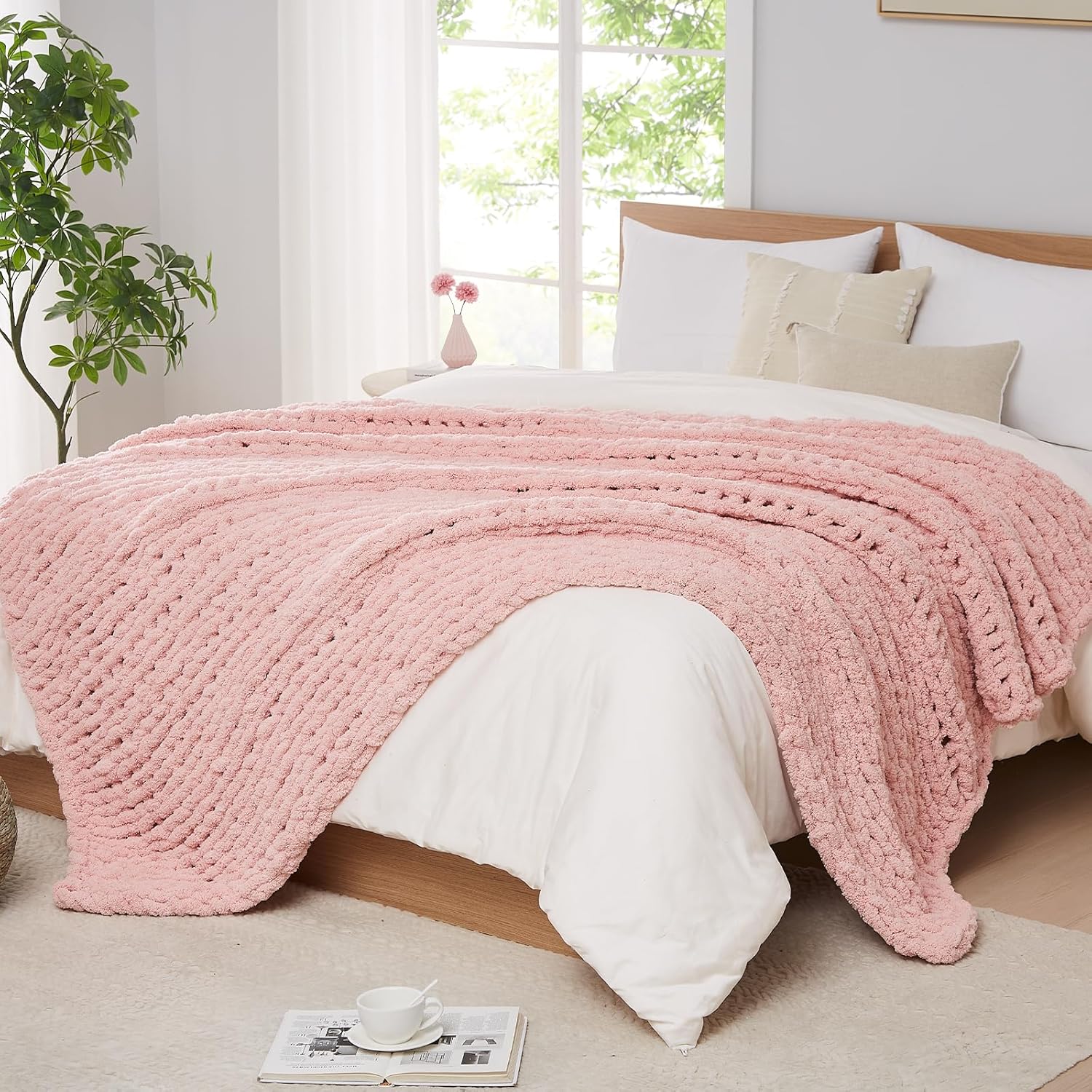 Couverture tricotée épaisse en - Throw Blanket Chunky Knit avis et prix