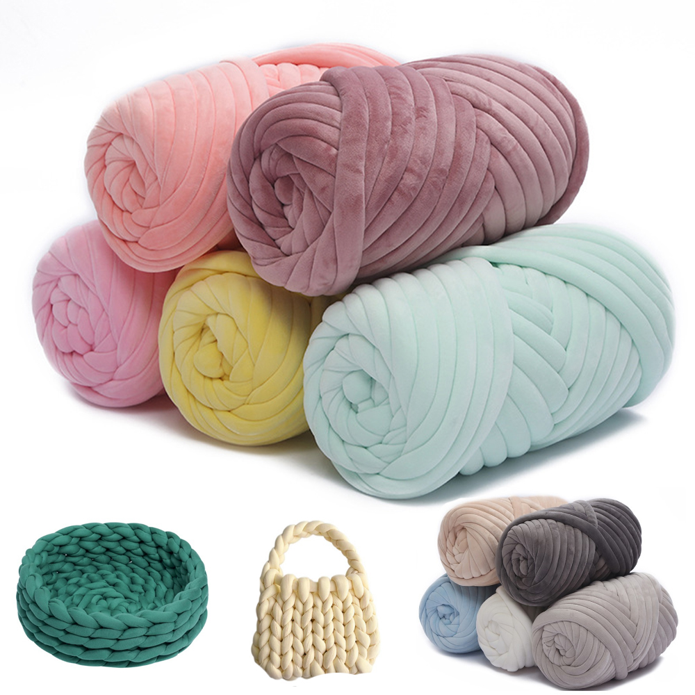 Fil de tube de laine de coton  - Throw Blanket Chunky Knit avis et prix
