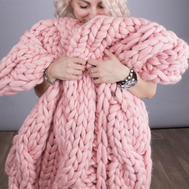 Couverture épaisse à la main a - Throw Blanket Chunky Knit avis et prix