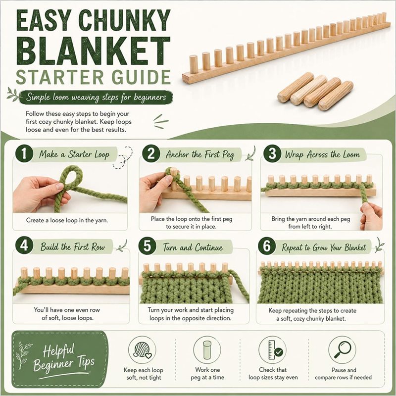 Kit de métier à tisser pour co - Throw Blanket Chunky Knit avis et prix