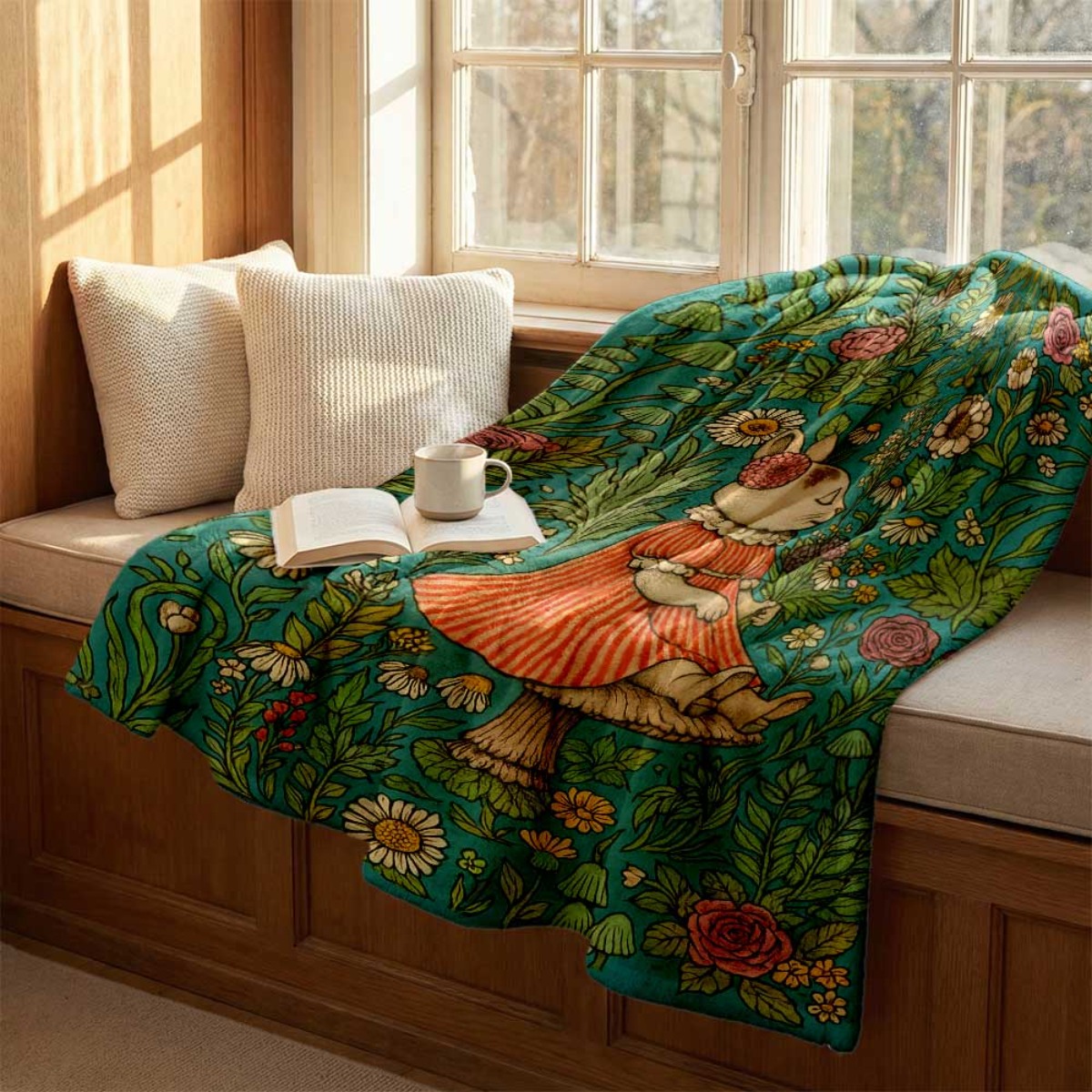 Plaid fantaisie floral avec mo - Throw Blanket Chunky Knit avis et prix